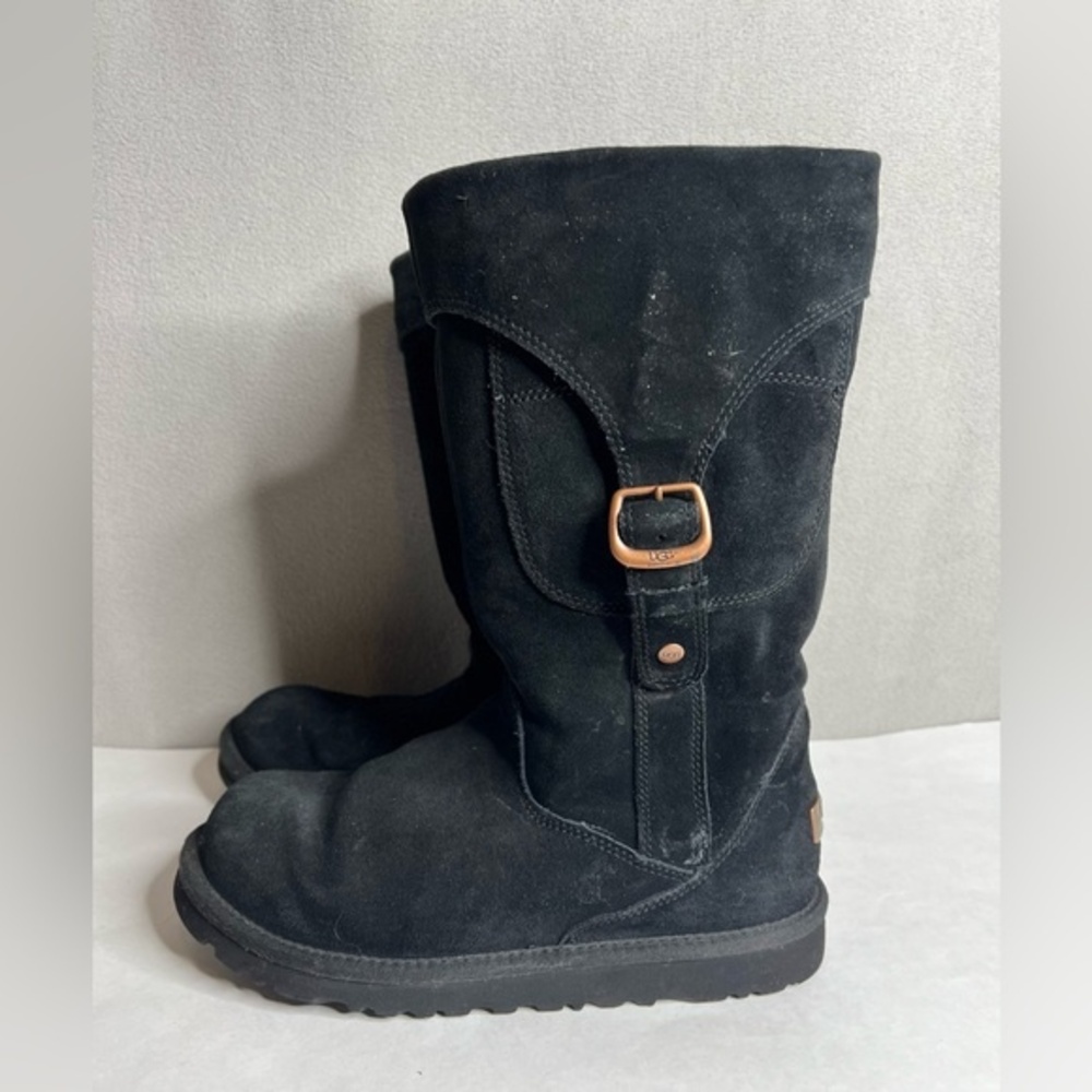 Ugg Women's Shoes Ugg Cargo 5918 Black Suede And Shearling Boots Size 6